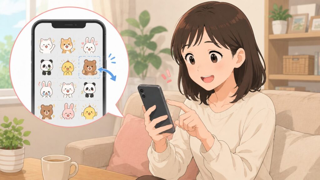 マイスタンプを使いやすい順にきれいに並べ替えて整理整頓する