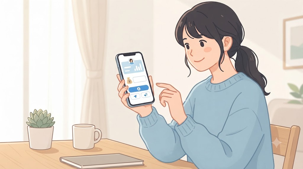 スマートフォンアプリでPayPayの残高の種類や出金の可否を確認している