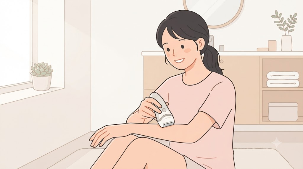 肌への負担を抑えて電気シェーバーで丁寧に自己処理を行う