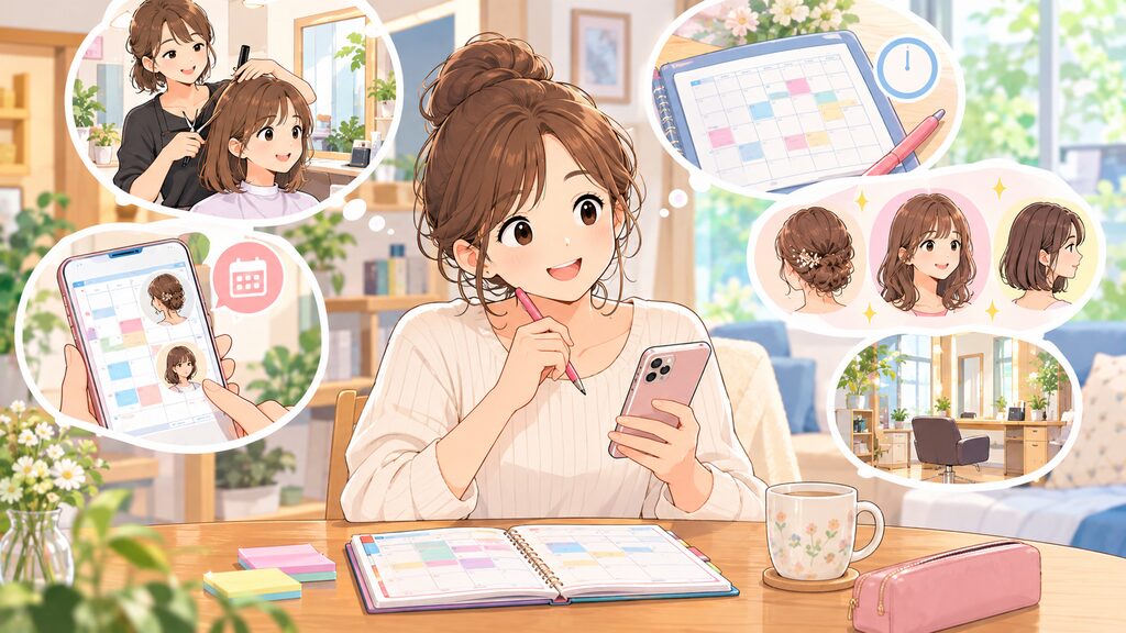 失敗しない美容室の予約タイミングや事前スケジュールを確認して計画を立てる